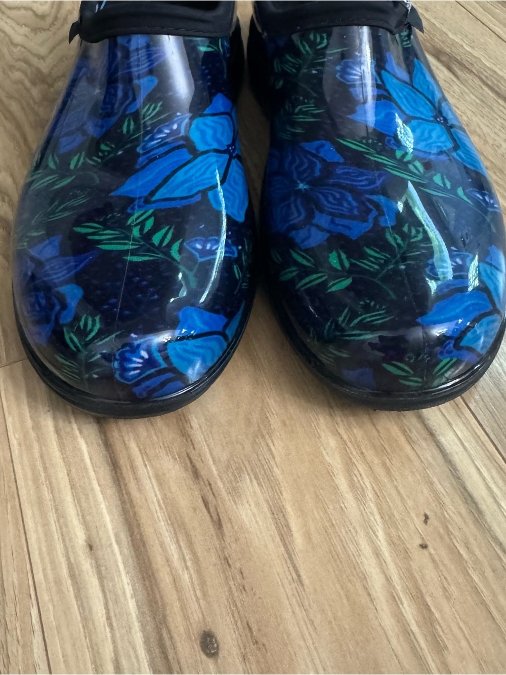 SLOGGERS Spring Surprise Blue Green Waterproof Garden ShoeClogs Women’s Size 8 - Picture 10 of 16